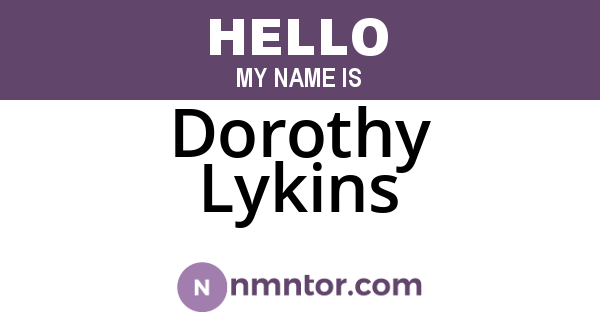 Dorothy Lykins