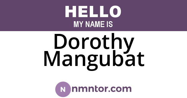 Dorothy Mangubat