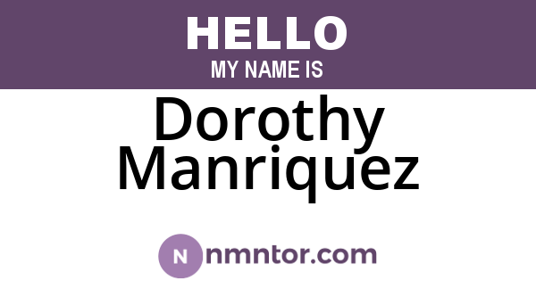 Dorothy Manriquez