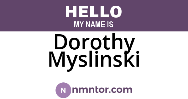 Dorothy Myslinski