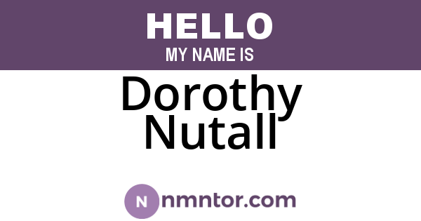Dorothy Nutall