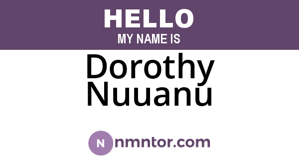 Dorothy Nuuanu