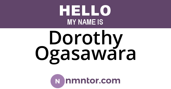 Dorothy Ogasawara