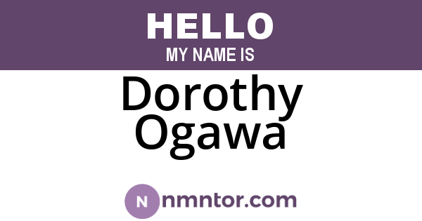 Dorothy Ogawa