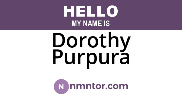 Dorothy Purpura