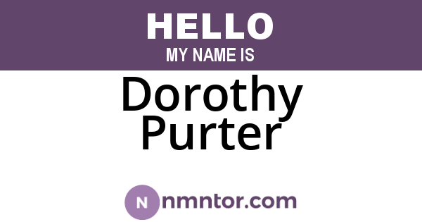 Dorothy Purter