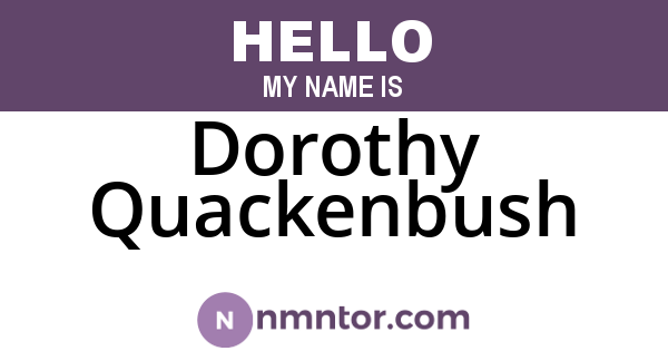 Dorothy Quackenbush