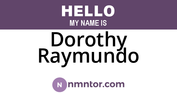 Dorothy Raymundo