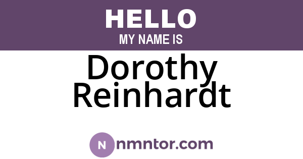 Dorothy Reinhardt