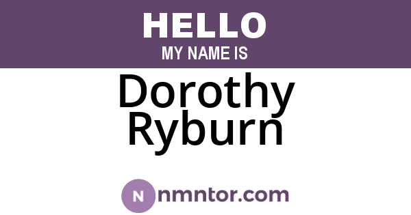 Dorothy Ryburn