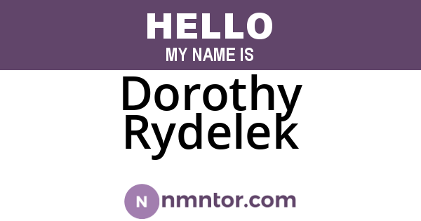 Dorothy Rydelek