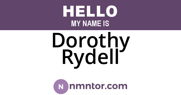 Dorothy Rydell