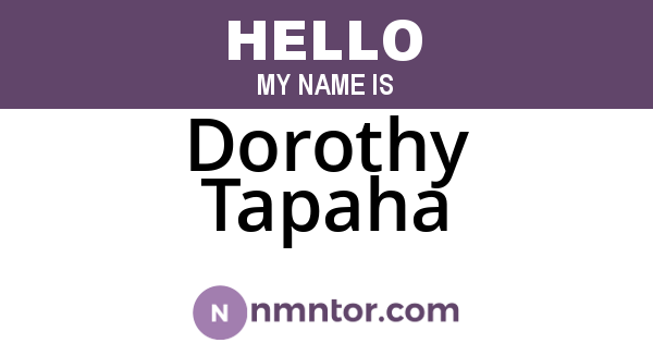 Dorothy Tapaha