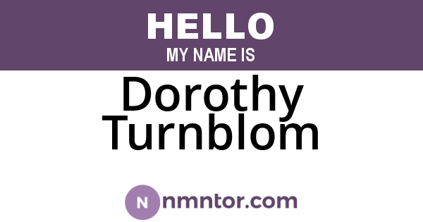 Dorothy Turnblom