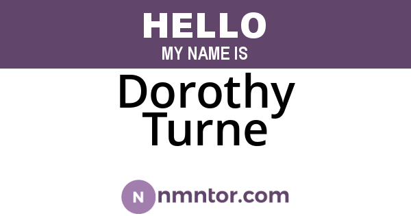 Dorothy Turne