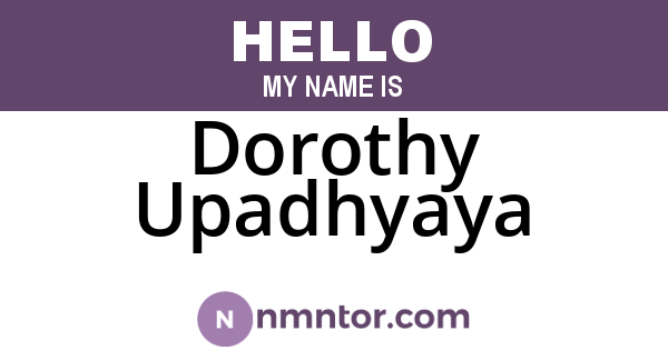 Dorothy Upadhyaya