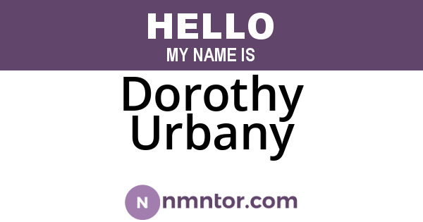 Dorothy Urbany