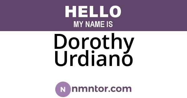 Dorothy Urdiano
