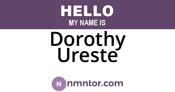 Dorothy Ureste