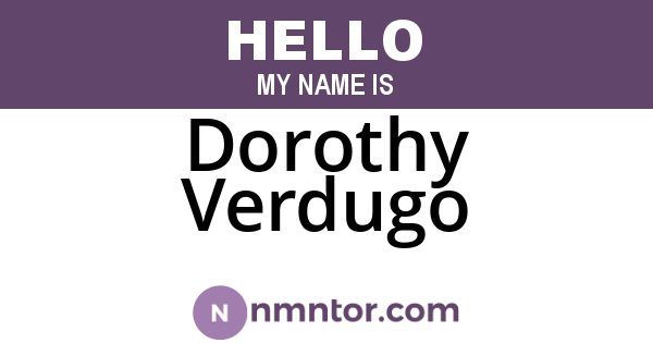 Dorothy Verdugo