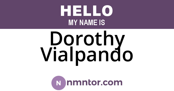 Dorothy Vialpando