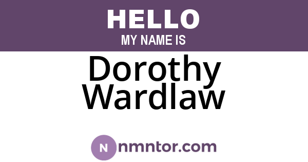 Dorothy Wardlaw