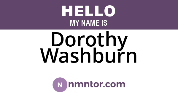 Dorothy Washburn