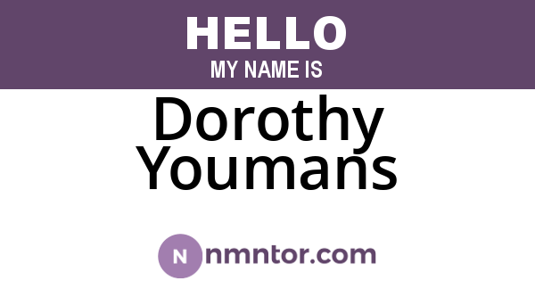 Dorothy Youmans