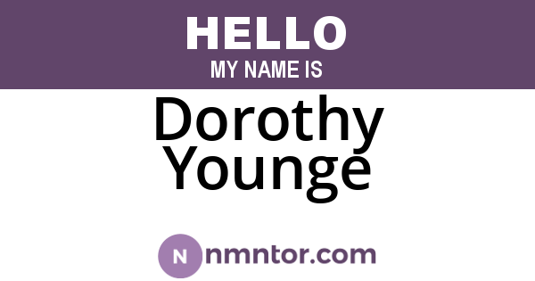 Dorothy Younge