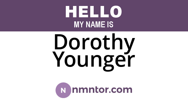 Dorothy Younger