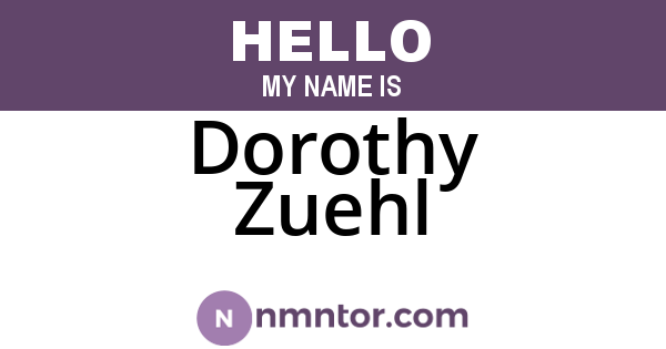 Dorothy Zuehl