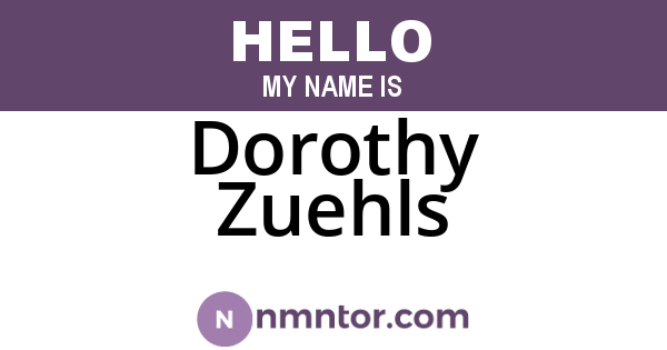 Dorothy Zuehls