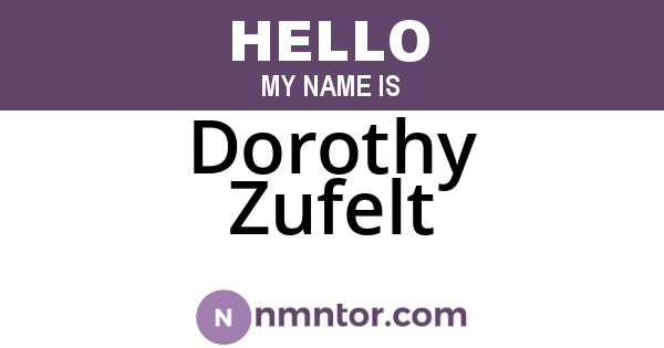 Dorothy Zufelt