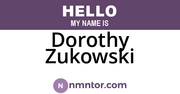 Dorothy Zukowski
