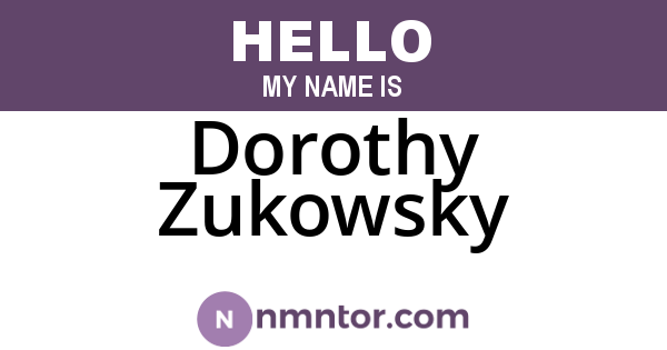 Dorothy Zukowsky