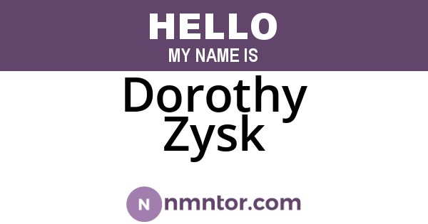 Dorothy Zysk