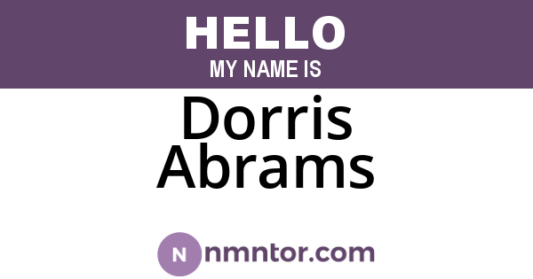Dorris Abrams