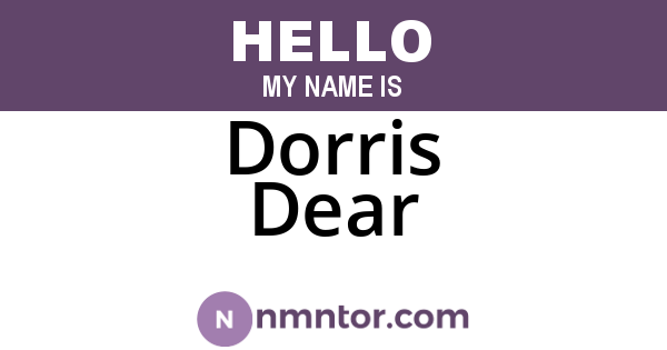 Dorris Dear
