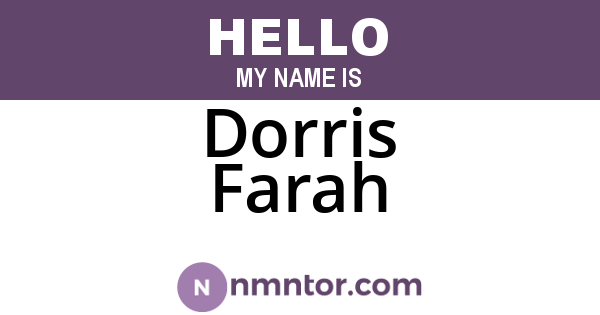 Dorris Farah