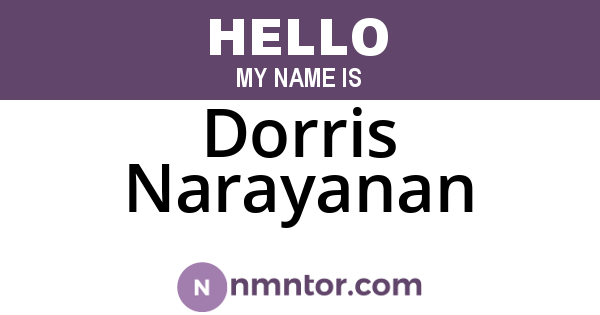 Dorris Narayanan