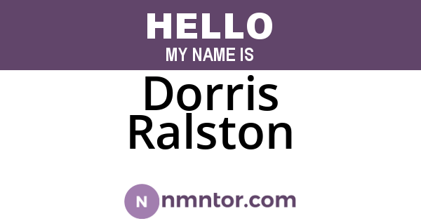 Dorris Ralston