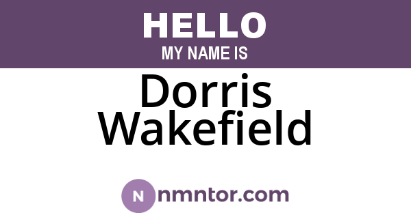 Dorris Wakefield
