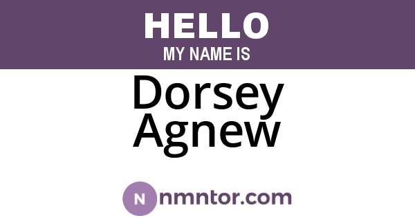 Dorsey Agnew