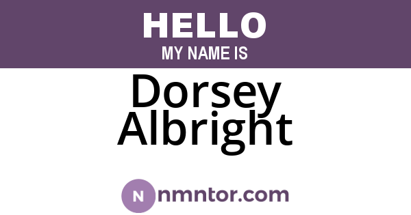 Dorsey Albright