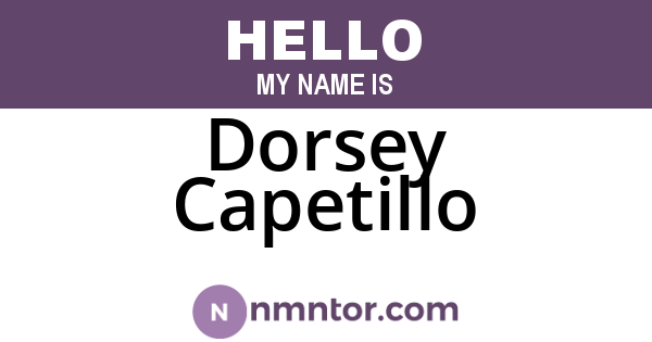 Dorsey Capetillo