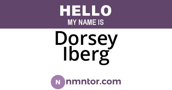 Dorsey Iberg