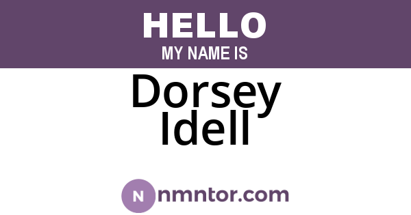 Dorsey Idell