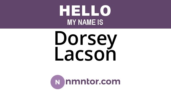 Dorsey Lacson