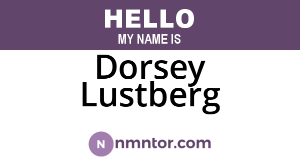 Dorsey Lustberg