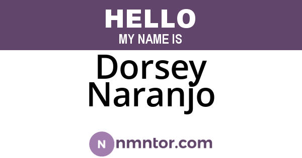 Dorsey Naranjo